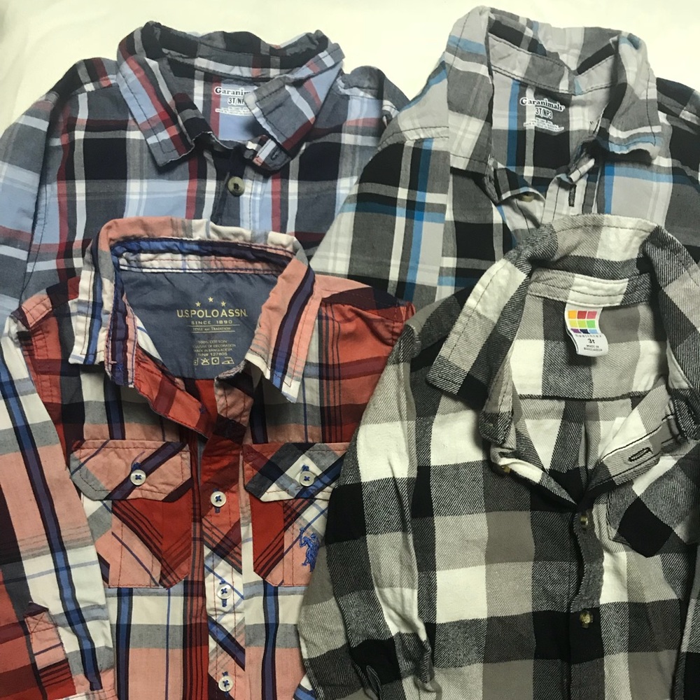 Lot of 4 Boy’s Button Down Shirts. Size 3T.